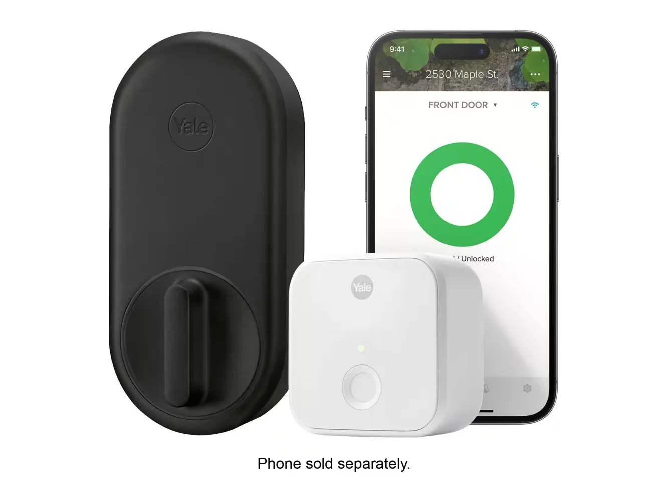**Yale - Smart Lock Conversion Kit – Works with Existing Deadbolt & Keys | Wi-Fi Access - Black**
