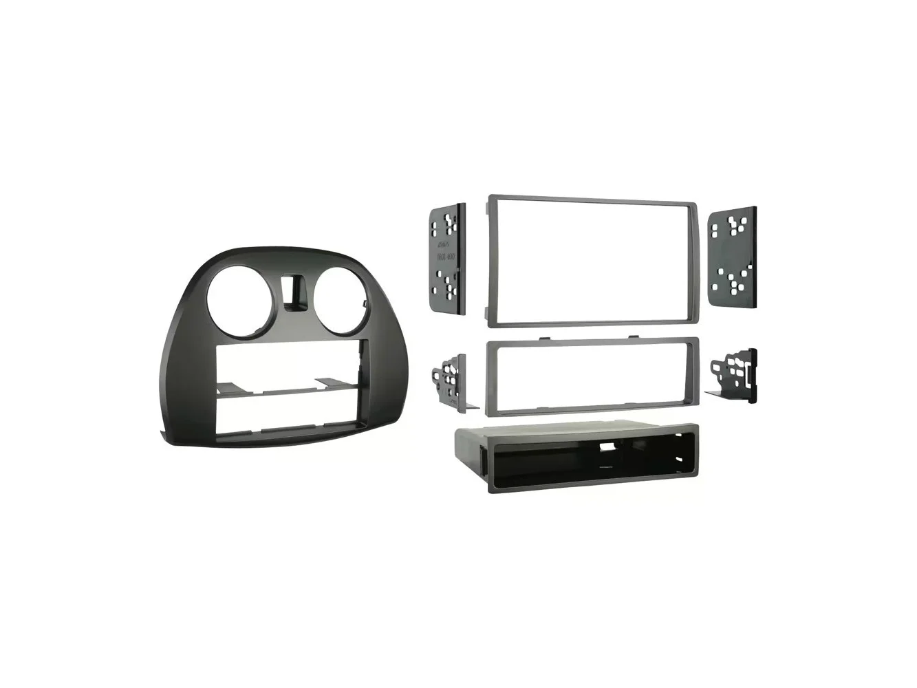 **Metra - Dash Kit for Select 2006-2012 Mitsubishi Eclipse DIN DDIN - Black**