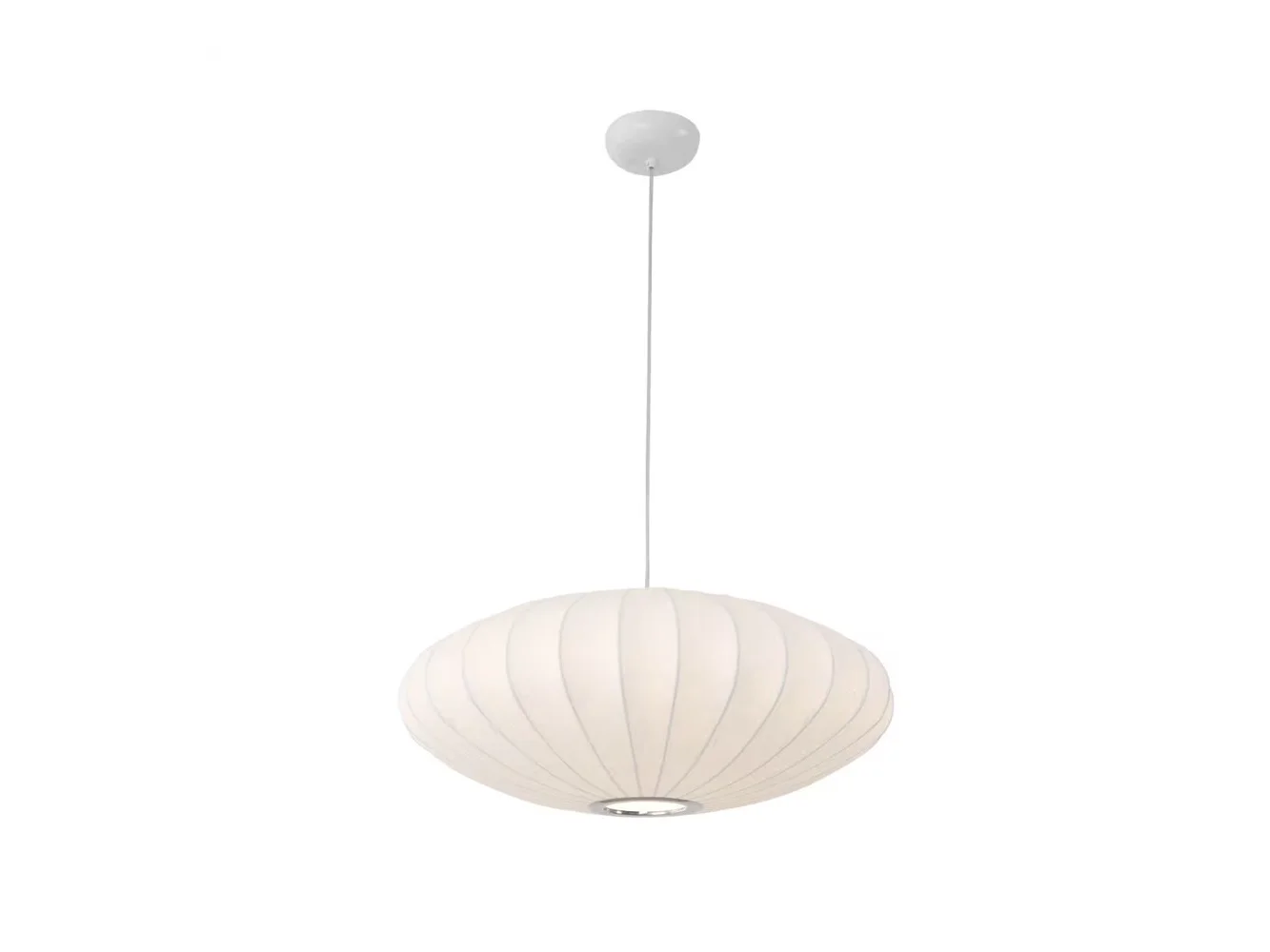 **Umeiluce - 23.6inches Pendant Light Oval Silk shade Lighting Dimmable - White**