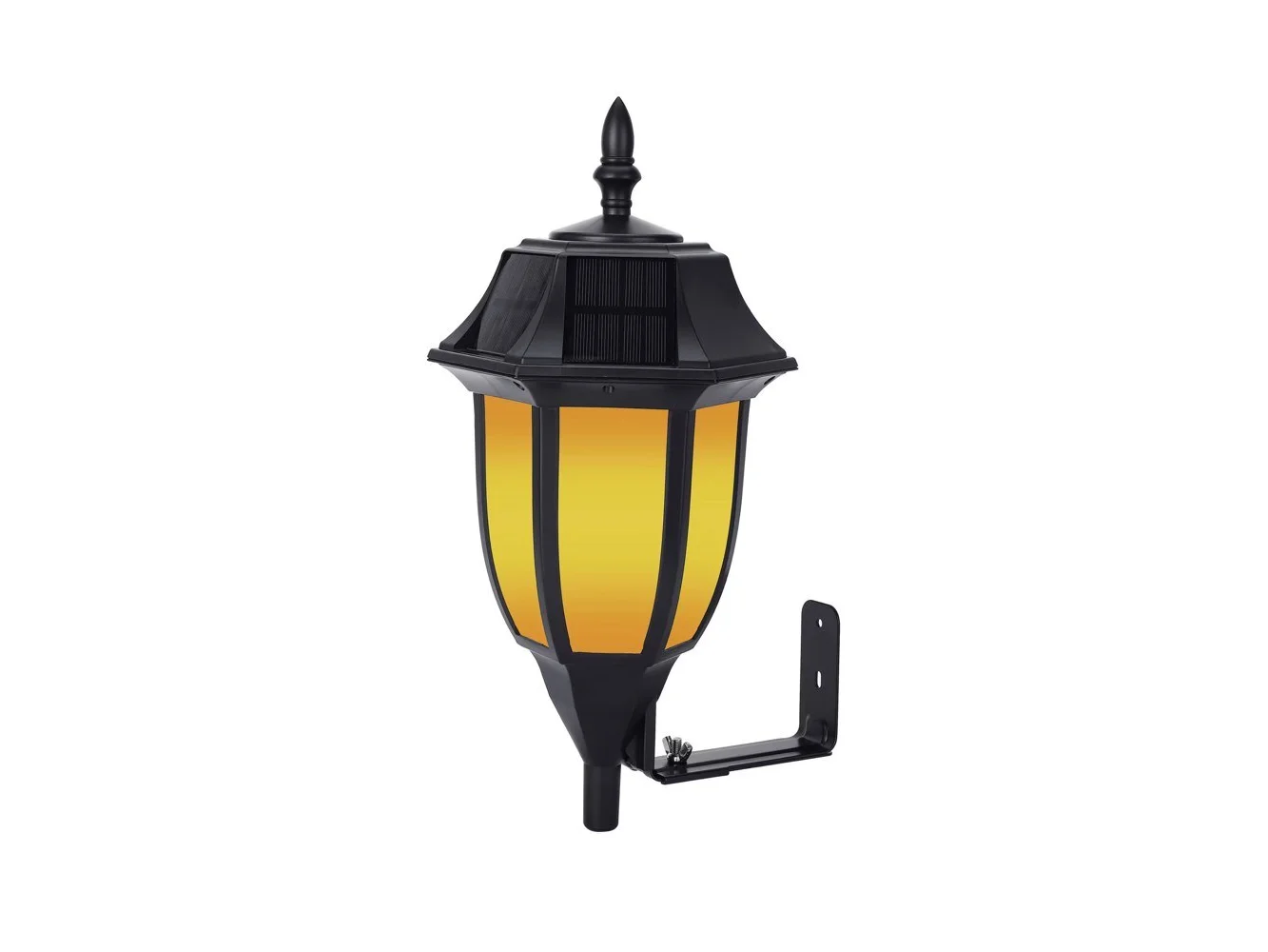 **Techko Maid - Solar Classic Wall Light with Wall Mount (Dual Lighting Modes) - Black**