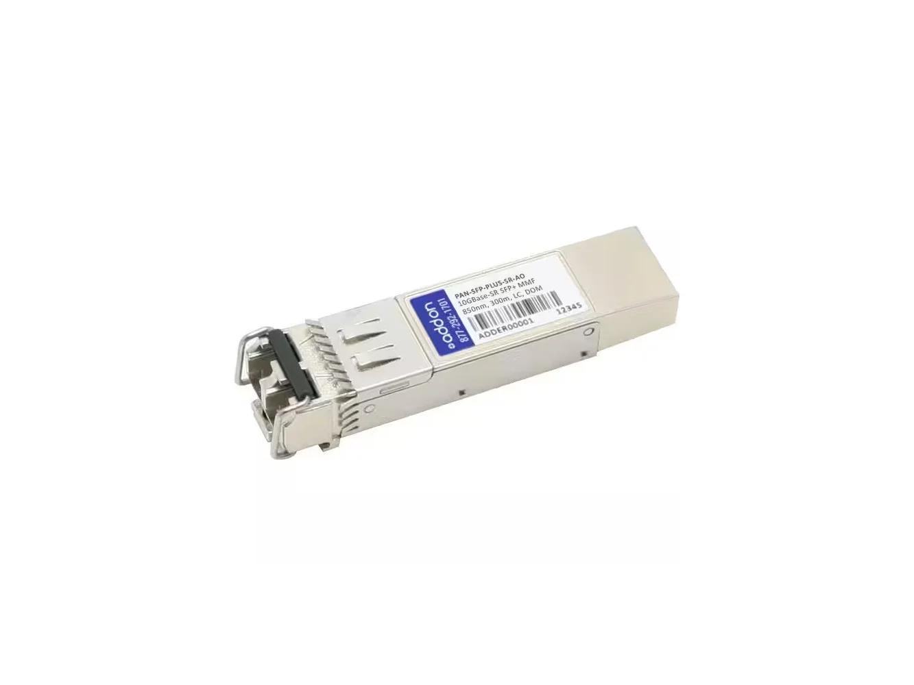 **AddOn - Palo Alto Networks® PAN-SFP-PLUS-SR Compatible TAA 10GBase-SR SFP+ Transceiver (MMF, 850nm, 300m, LC, DOM) - 1 - Black**