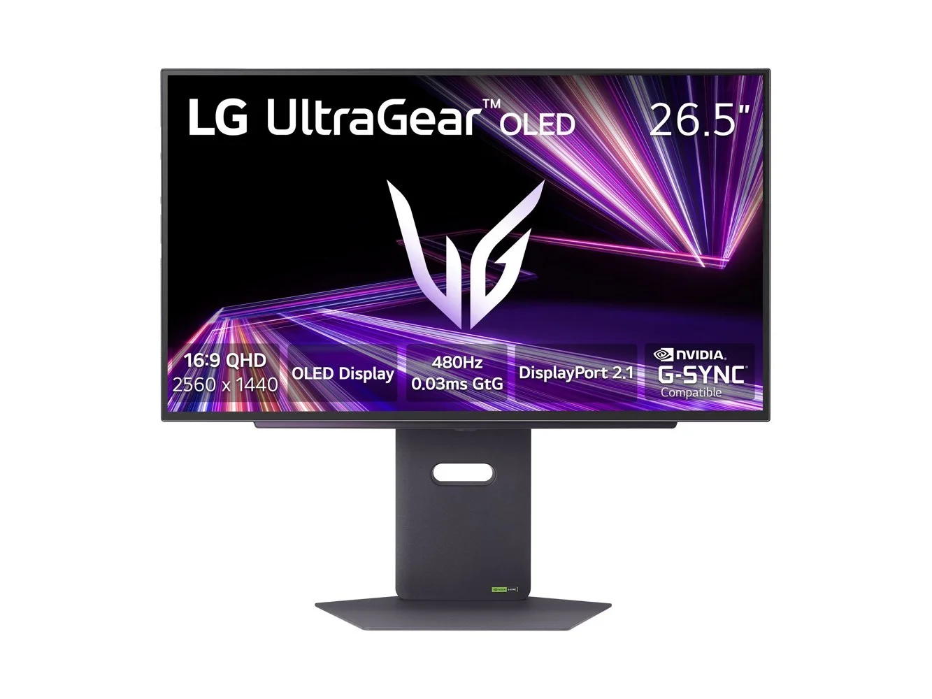 **LG - UltraGear 27" OLED QHD 480Hz 0.03ms NVIDIA G-SYNC, AMD Freesync Premium Pro Gaming Monitor (HDMI x2, DisplayPort, USB) - Black**