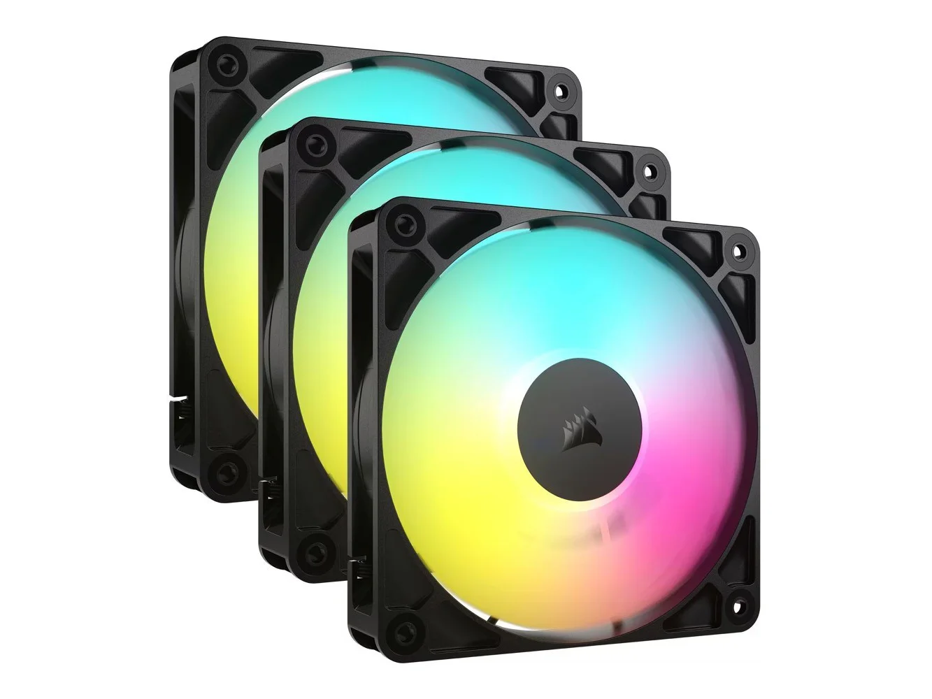 **CORSAIR - RS120 ARGB 120mm PWM Case Fans (3-pack) - Black**
