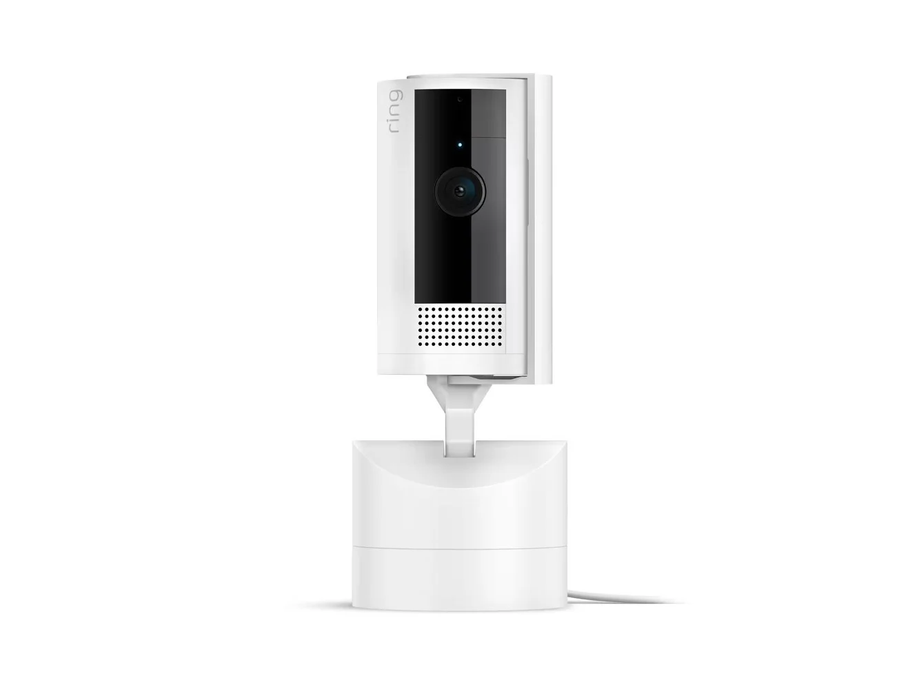 **Ring - Pan-Tilt Indoor Security Cam with 360° Horizontal Pan Coverage, Live View & Two-Way Talk, and HD Video - White**