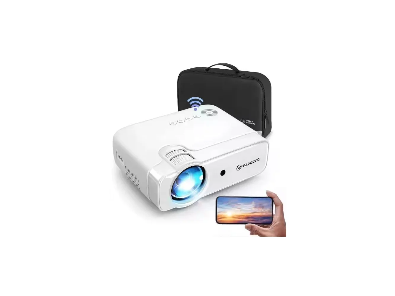 **Vankyo - Leisure D30T Mini Wi-Fi Projector - White**