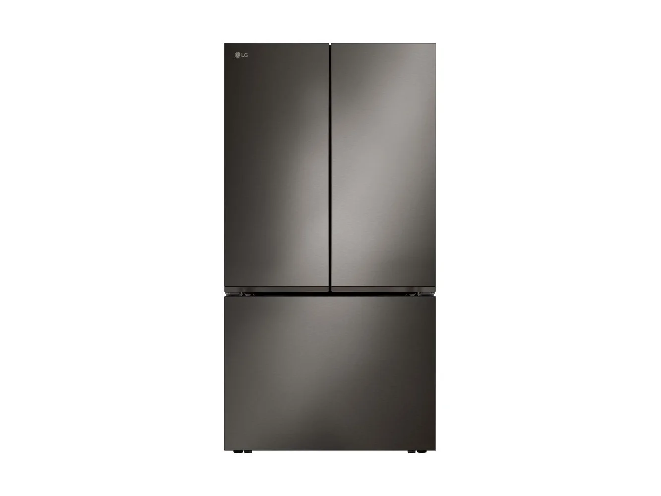 **LG - 36-in Wide Counter-Depth MAX 26.5 Cu. Ft. French Door Smart Refrigerator with Internal Water Dispenser - Black Stainless Steel**
