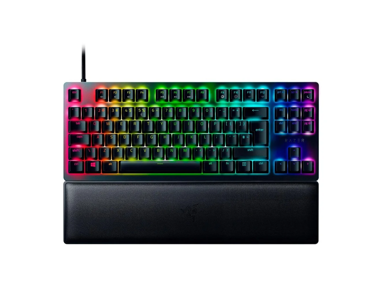 **Razer - Huntsman V2 TKL Wired Optical Purple Clicky Switch Gaming Keyboard with Chroma RGB Backlighting - Black**