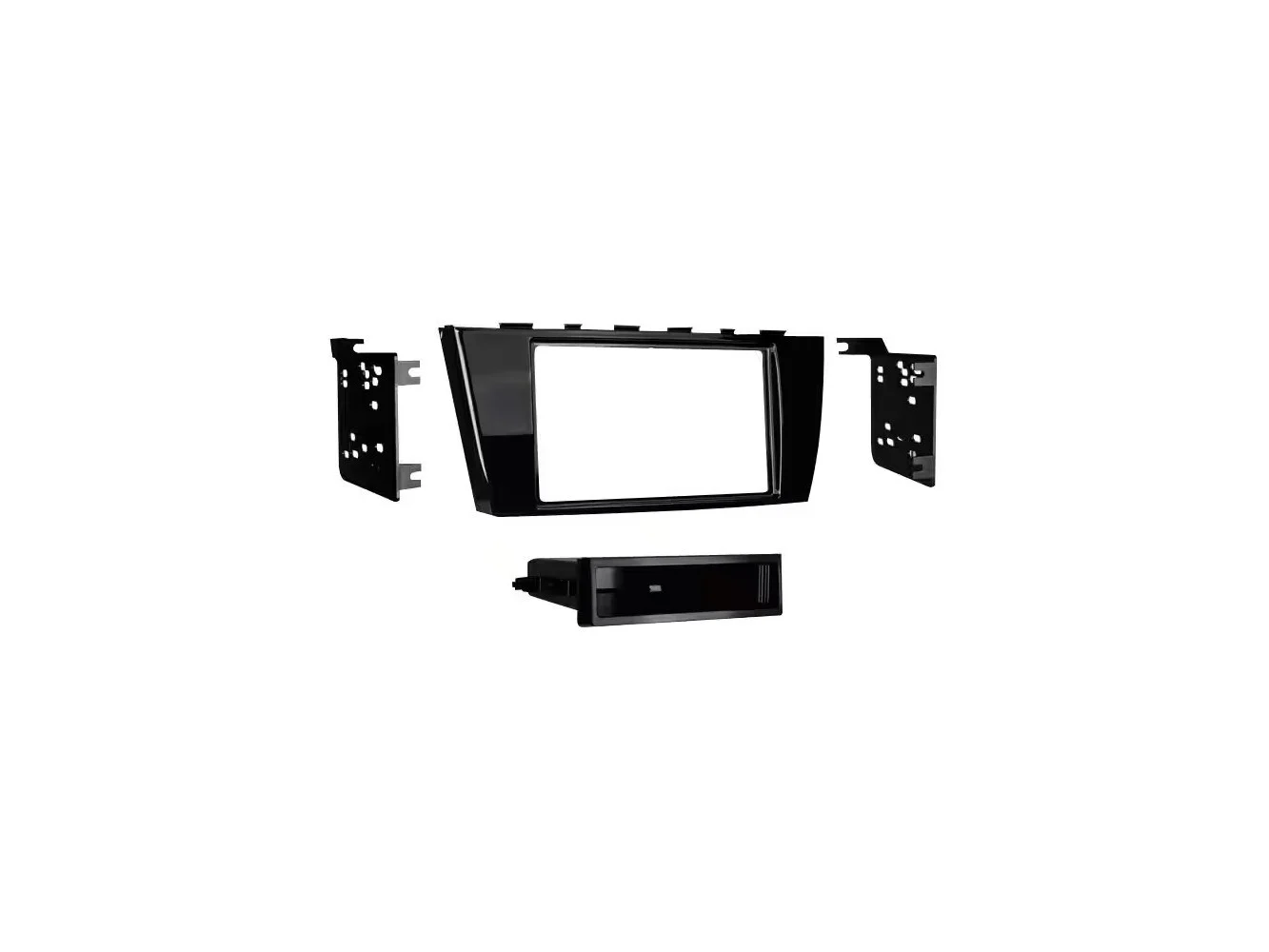 **Metra - Dash Kit for Select 2014-2018 Mitsubishi Mirage DIN DDIN - Gray**