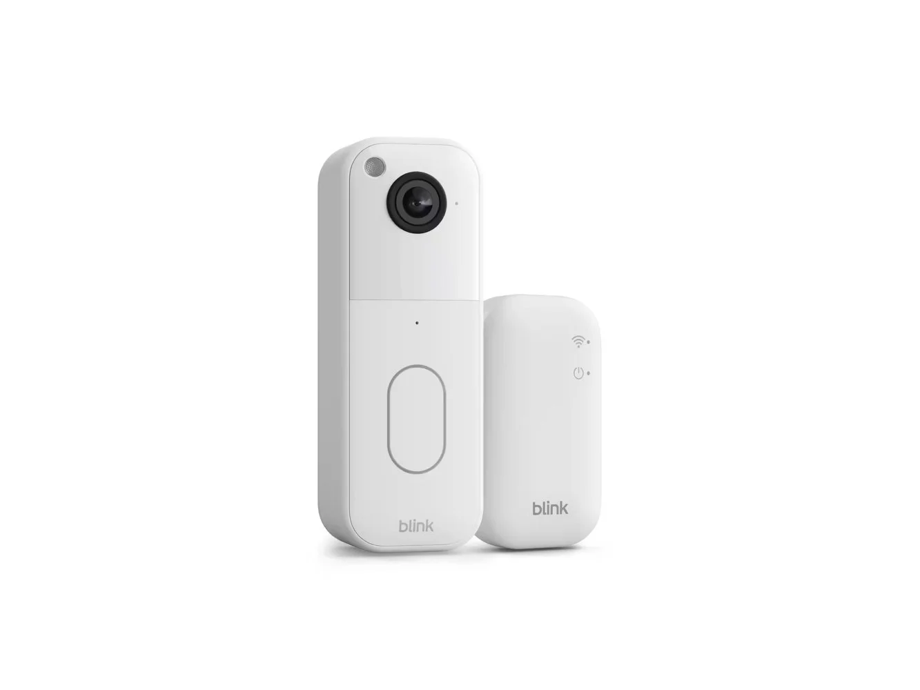 **Blink - Video Doorbell - Head-to-toe HD view, two-year battery, simple setup, Sync Module Core included - White**