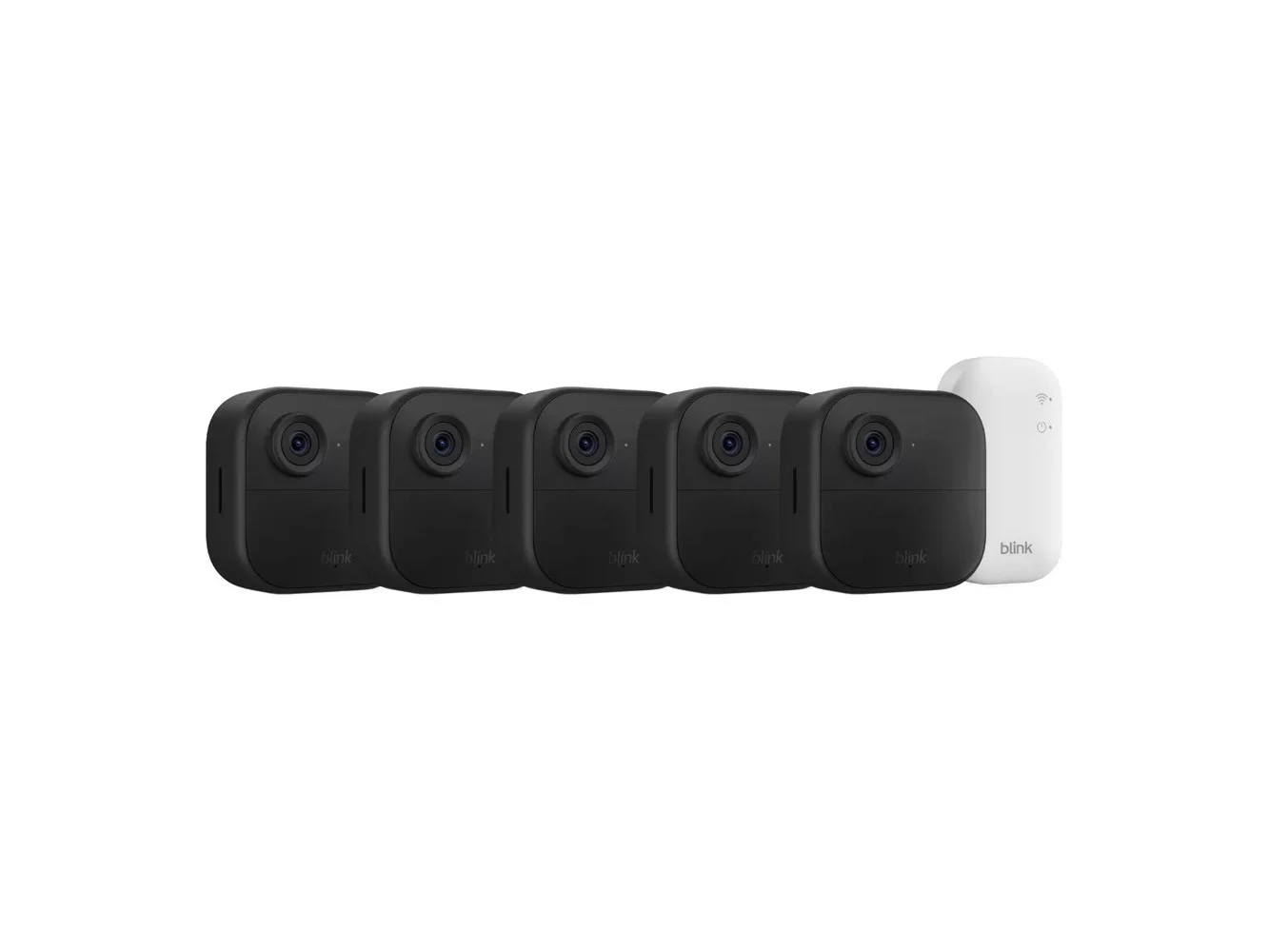 **Blink - Outdoor 4 – Wireless smart security camera, two-year battery life, 1080p HD. Sync Module Core included – 5 Cameras - Black**