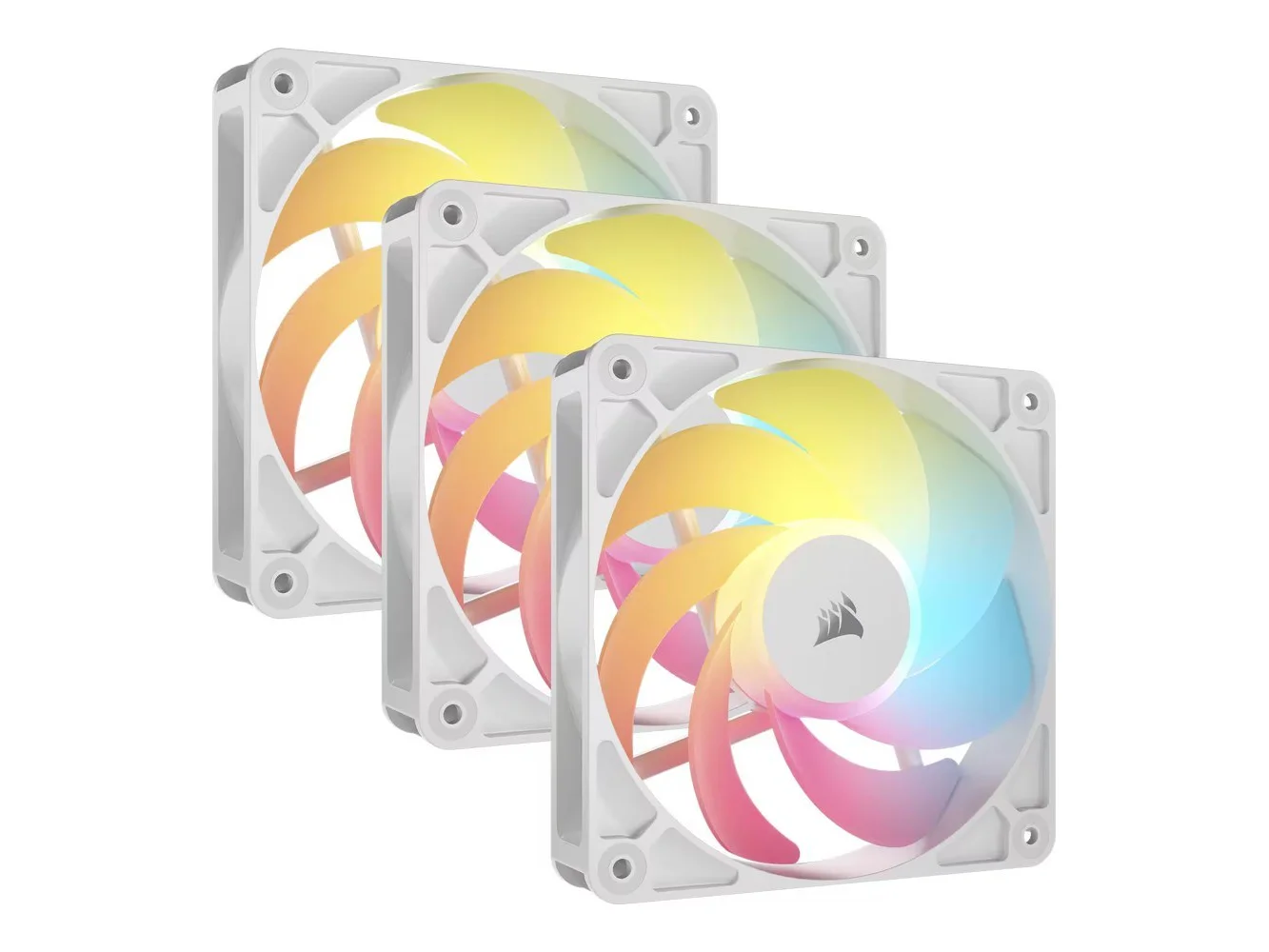 **CORSAIR - RS120-R ARGB 120mm PWM Reverse Case Fans Triple Pack - White**