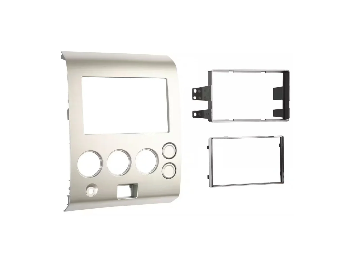 **Metra - Dash Kit for Select 2004-2007 Nissan Titan DDIN - Silver**