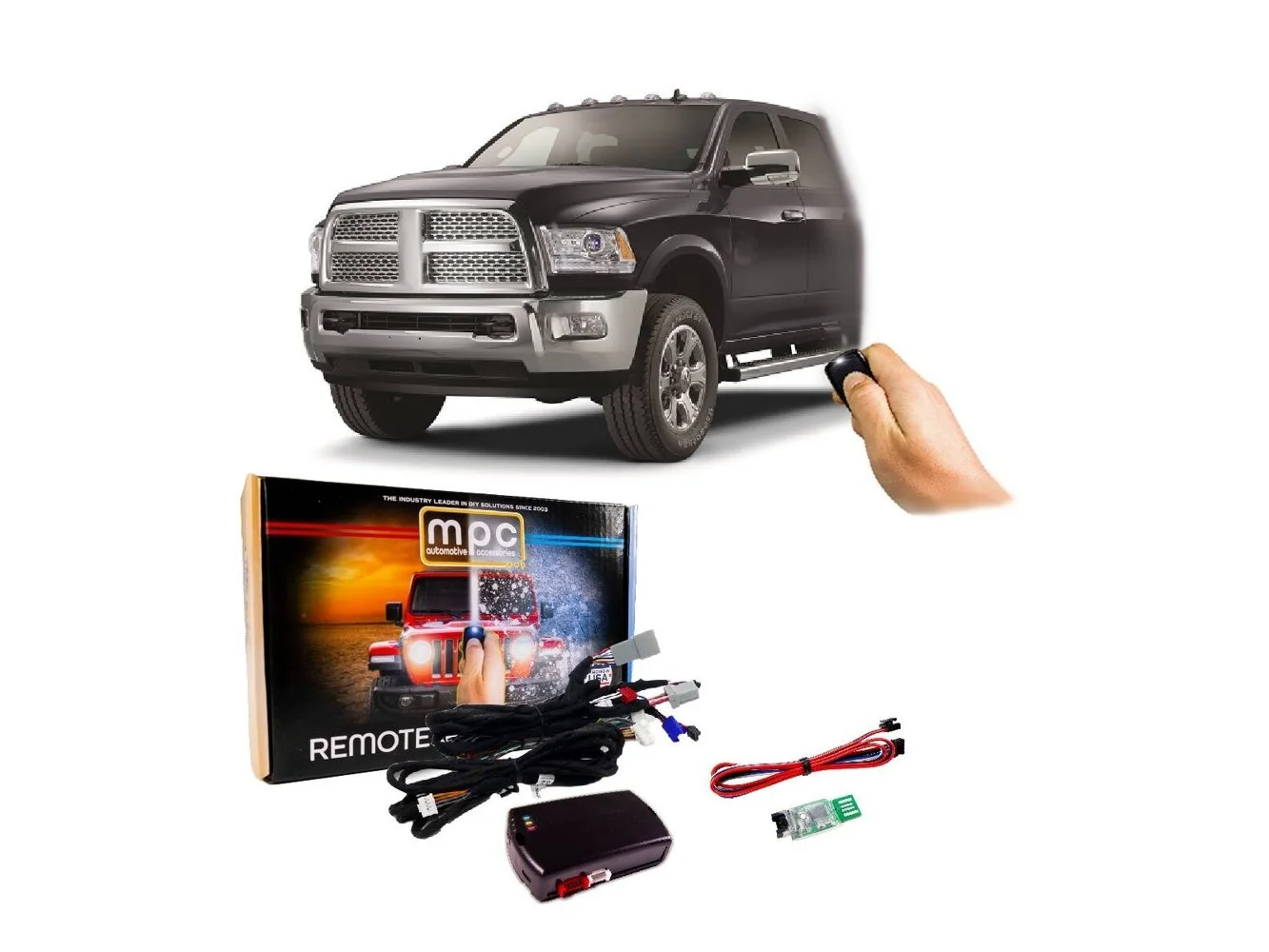 **MPC - Remote Start Kit For RAM 2500 2019-2024 | Plug and Play | Push Lock 3X to Start - Black**