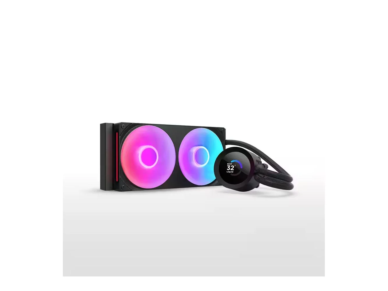 **NZXT - Kraken Plus RGB 240mm Radiator CPU Liquid Cooler (1 x F240 RGB Core single-frame fan) with 1.54" Square LCD - Black**
