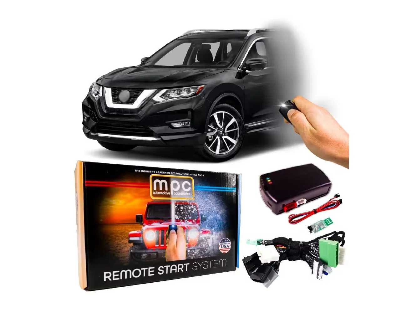 **MPC - OEM Remote Activated Remote Start Kit For 2014-2020 Nissan Rogue - Push-to-Start - Black**