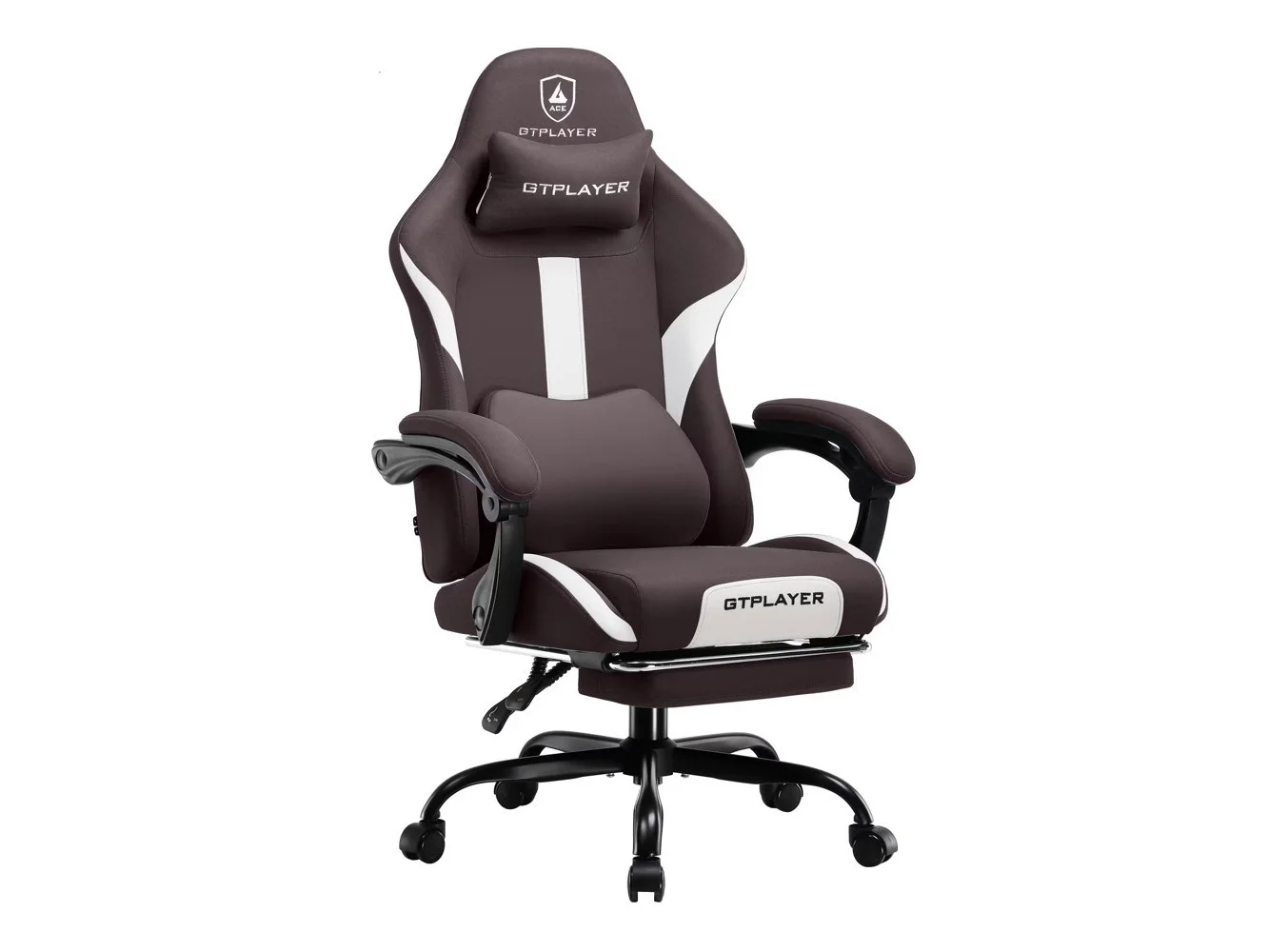 **GTPlayer - Gaming Chair Breathable Fabric Ergonomic Computer Desk Chair - Brown**