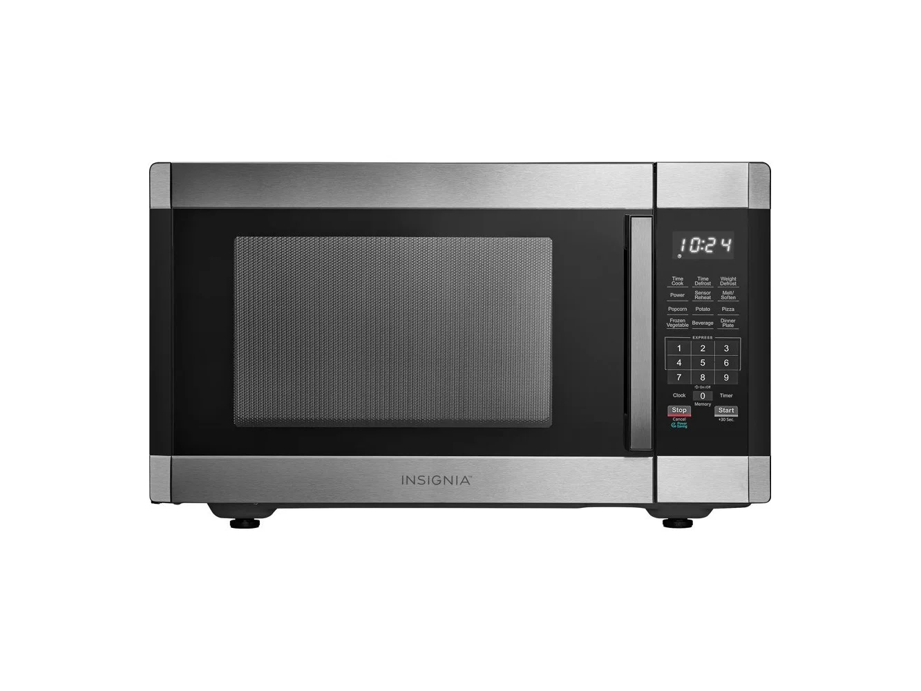 **Insignia™ - 1.6 Cu. Ft. Countertop Microwave with Sensor Cooking and Inverter Technology - Stainless Steel**