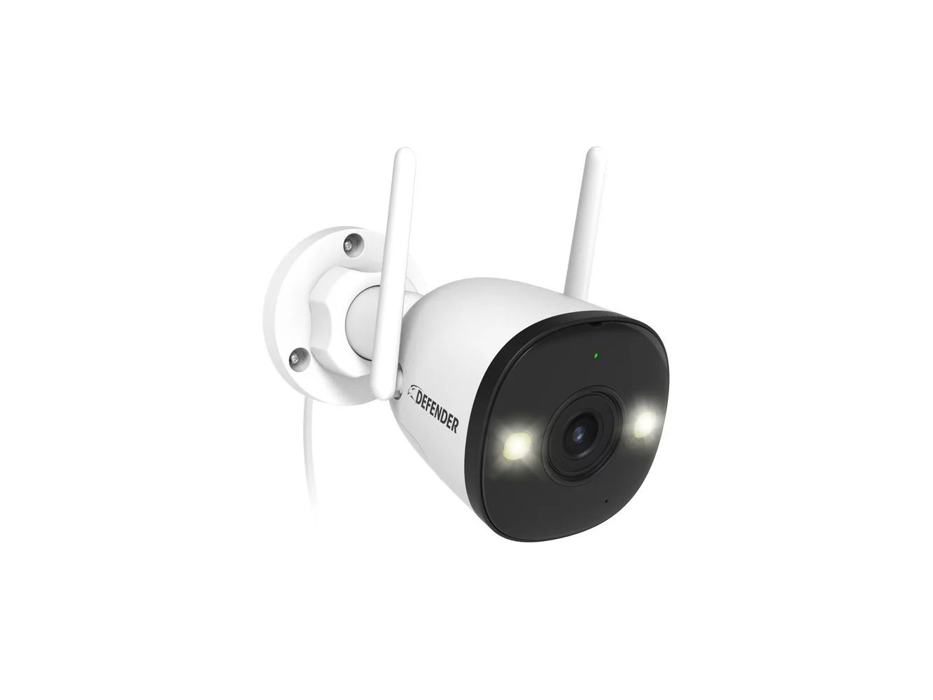 **Defender - AI POWERED 4K Guard Pro Wi-Fi 6 Plug-in Power Security Camera - White**