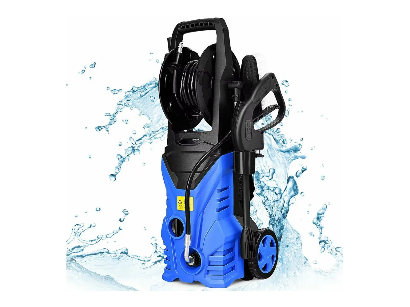 **Costway - 2030PSI Electric Pressure Washer Cleaner 1.7 GPM 1800W with Hose Reel - Blue**
