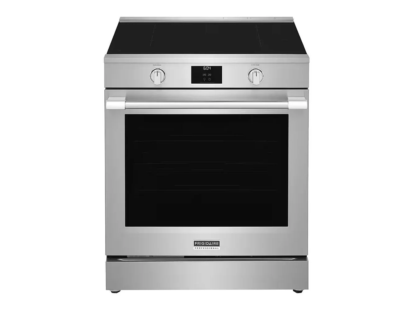 **Frigidaire - Professional 30 in. Wide 5 elements 6.2 Cu. Ft Slide-In Induction Range with Total Convection - Stainless Steel**