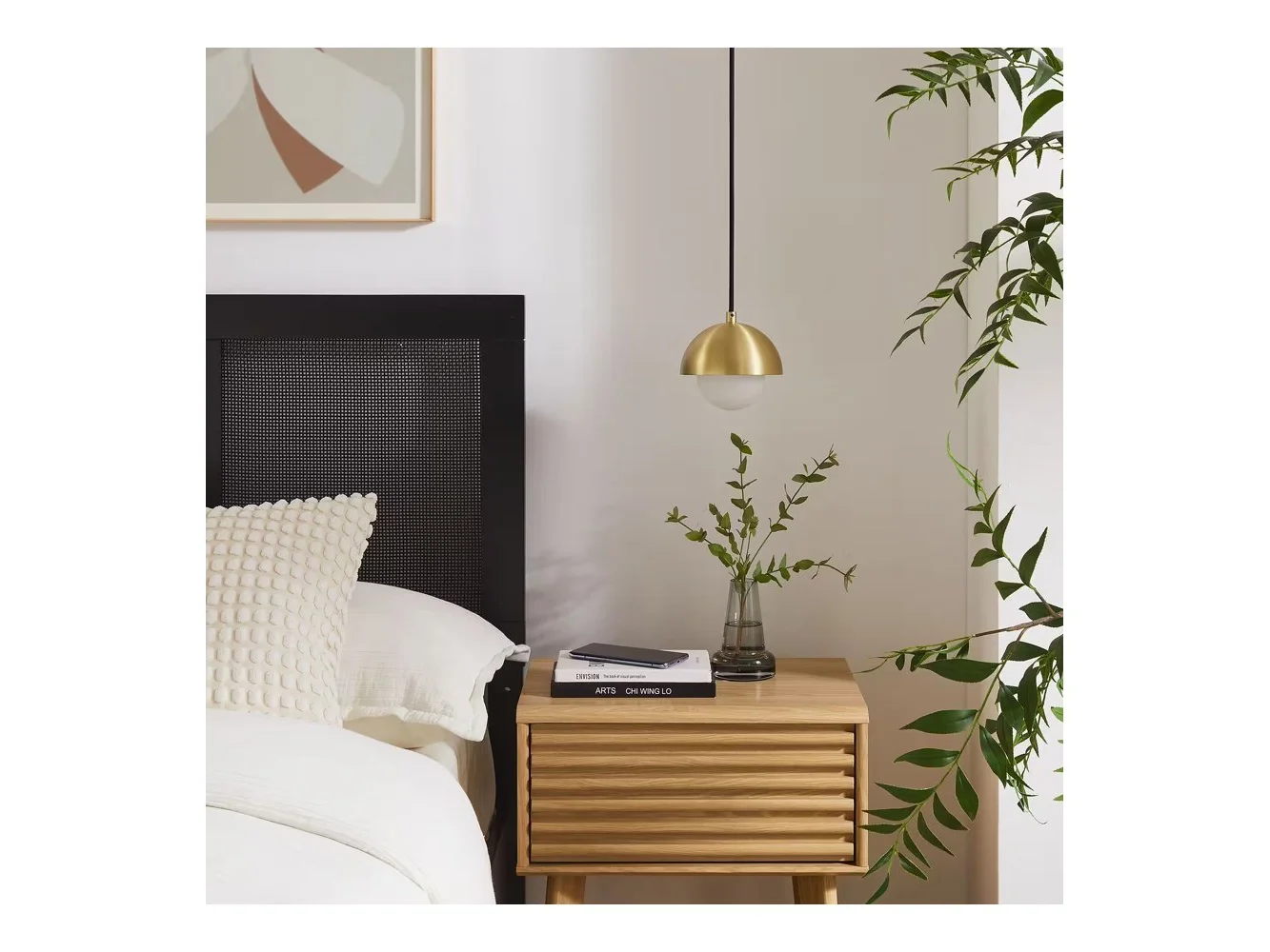 **Eclipse Globe Pendant Light by Modway - Brass**