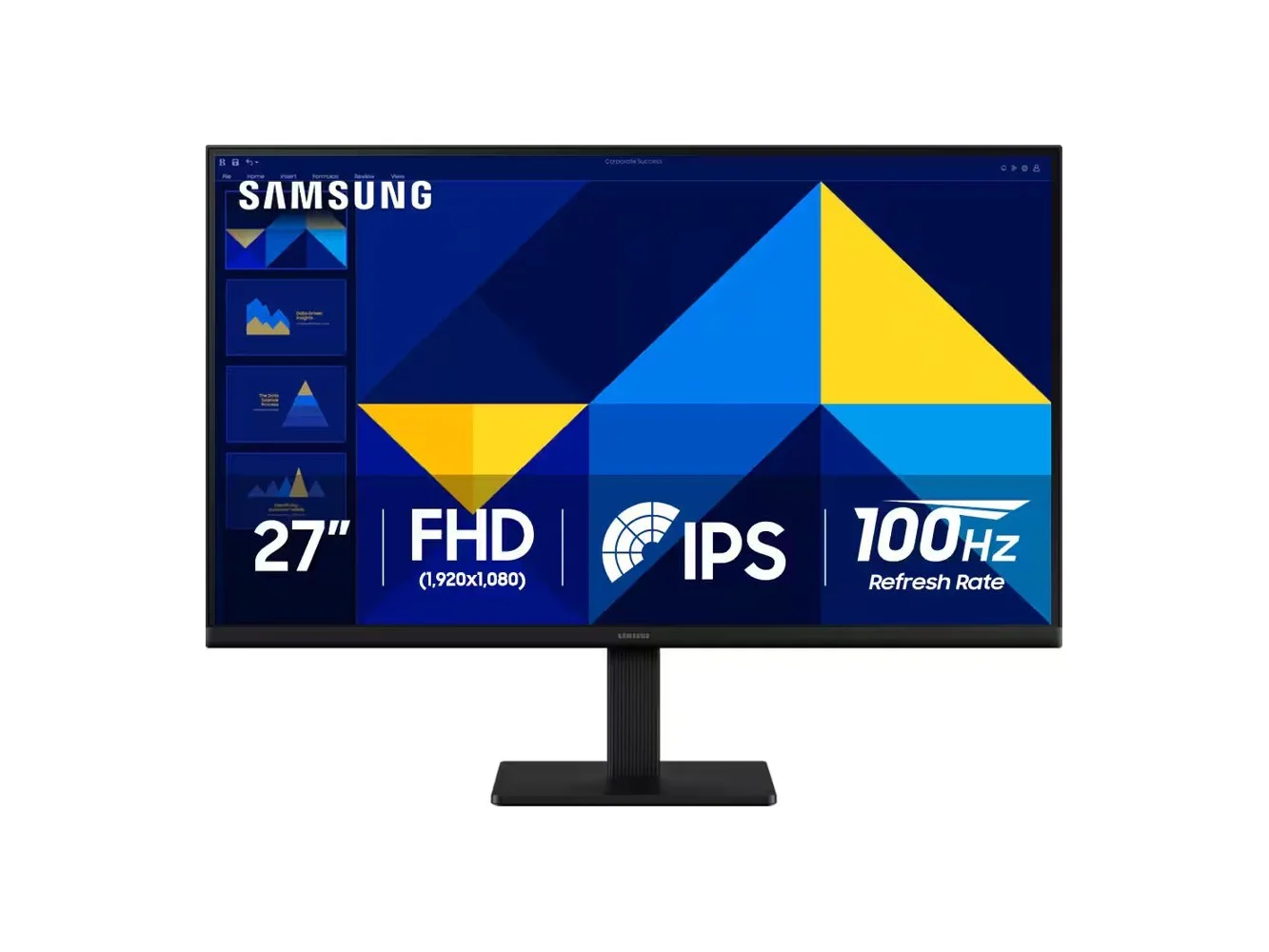 **Samsung - 27" S3 (S30GD) IPS LED FHD 100Hz Monitor (HDMI, D-sub) - Black**
