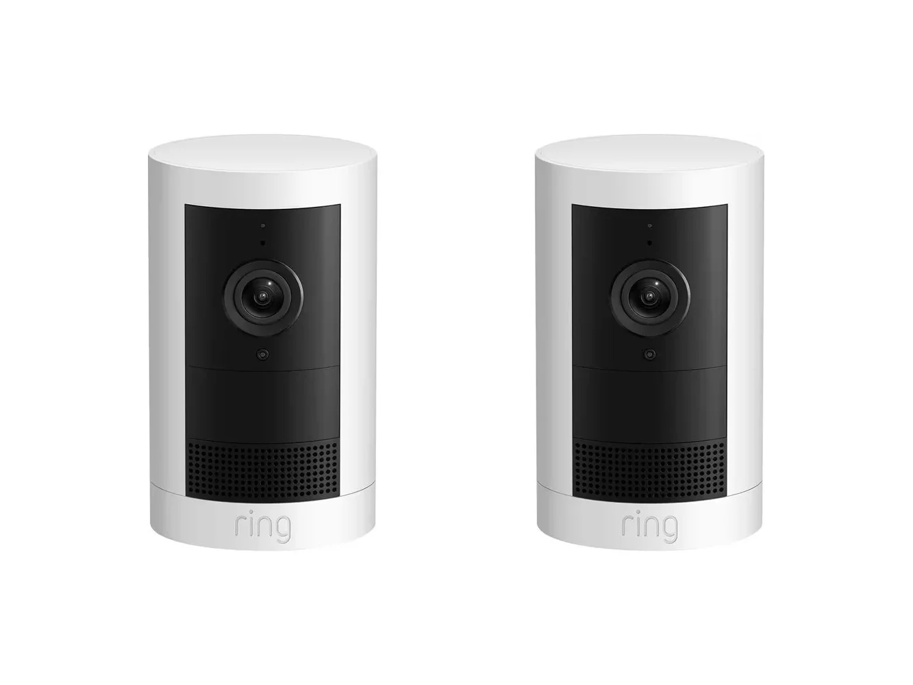 **Outdoor Cam Plus, Battery 2pk, with 2K Video and Ring Vision, Low-Light Sight, and Mount-Anywhere Versatility - White**
