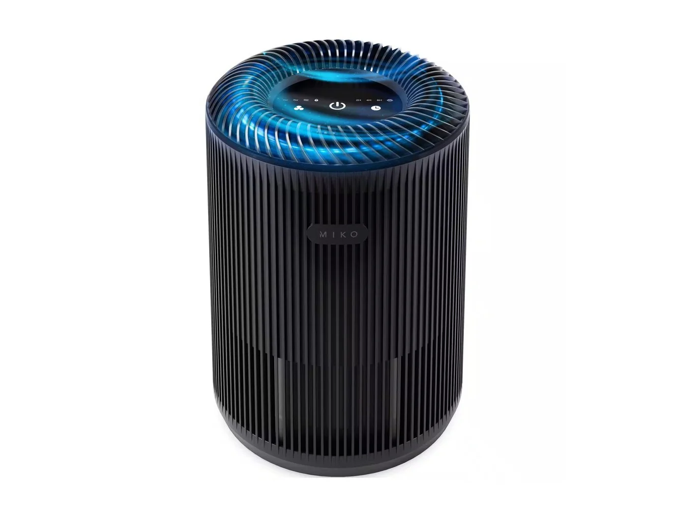 **Miko - Essence HEPA Air Purifier for Home or Office – Powerful 3-Stage Filtration, Quiet Operation, Timer, Touch Controls - Black**