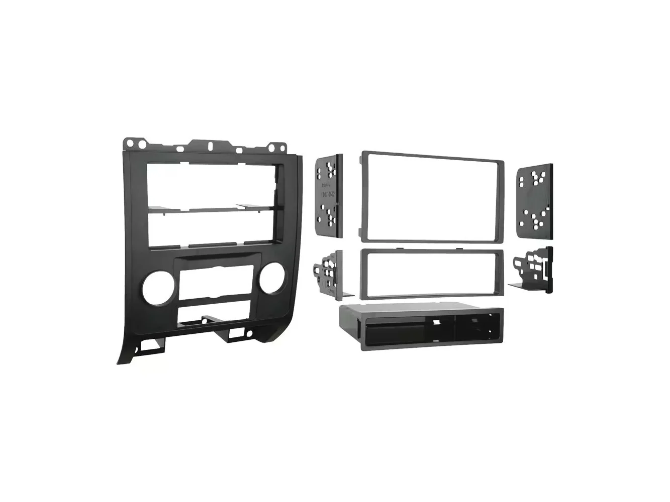 **Metra - Dash Kit for Select 2008-2012 Ford Mazda Escape Tribute DIN DDIN - Black**