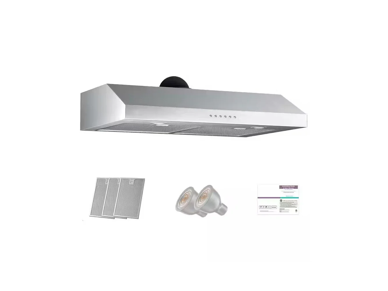 **ZJKLA - 30 inches - Externally Vented - Under cabinet Range Hood - Stainless Steel**