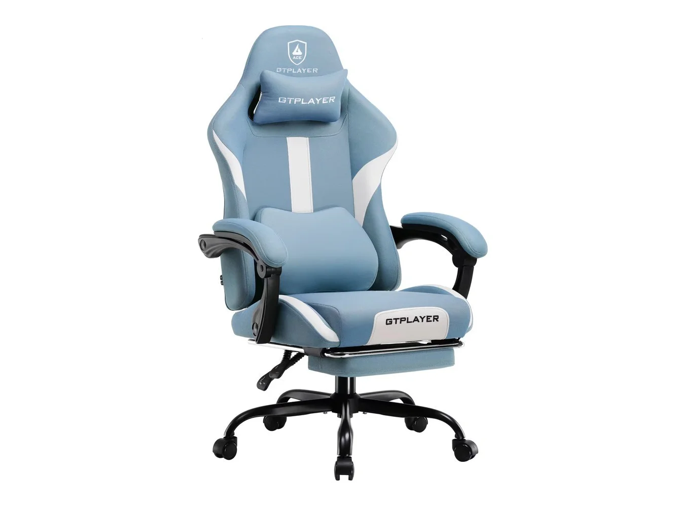 **GTPlayer - Gaming Chair Breathable Fabric Ergonomic Computer Desk Chair - Blue**