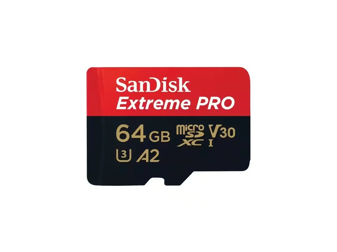 **SANDISK - Extreme PRO 64 GB Class 3/UHS-I (U3) V30 microSDXC - 200 MB/s Read - 90 MB/s Write**
