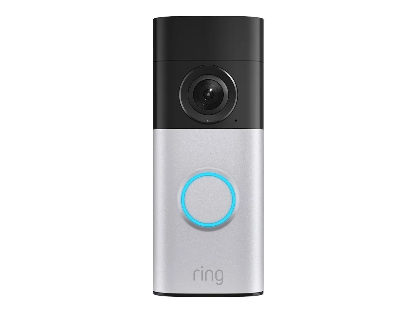 **Ring - Wired Doorbell Plus (2nd Gen) — Retinal 2K, Motion Detection, Night Vision - Nickel Silver**