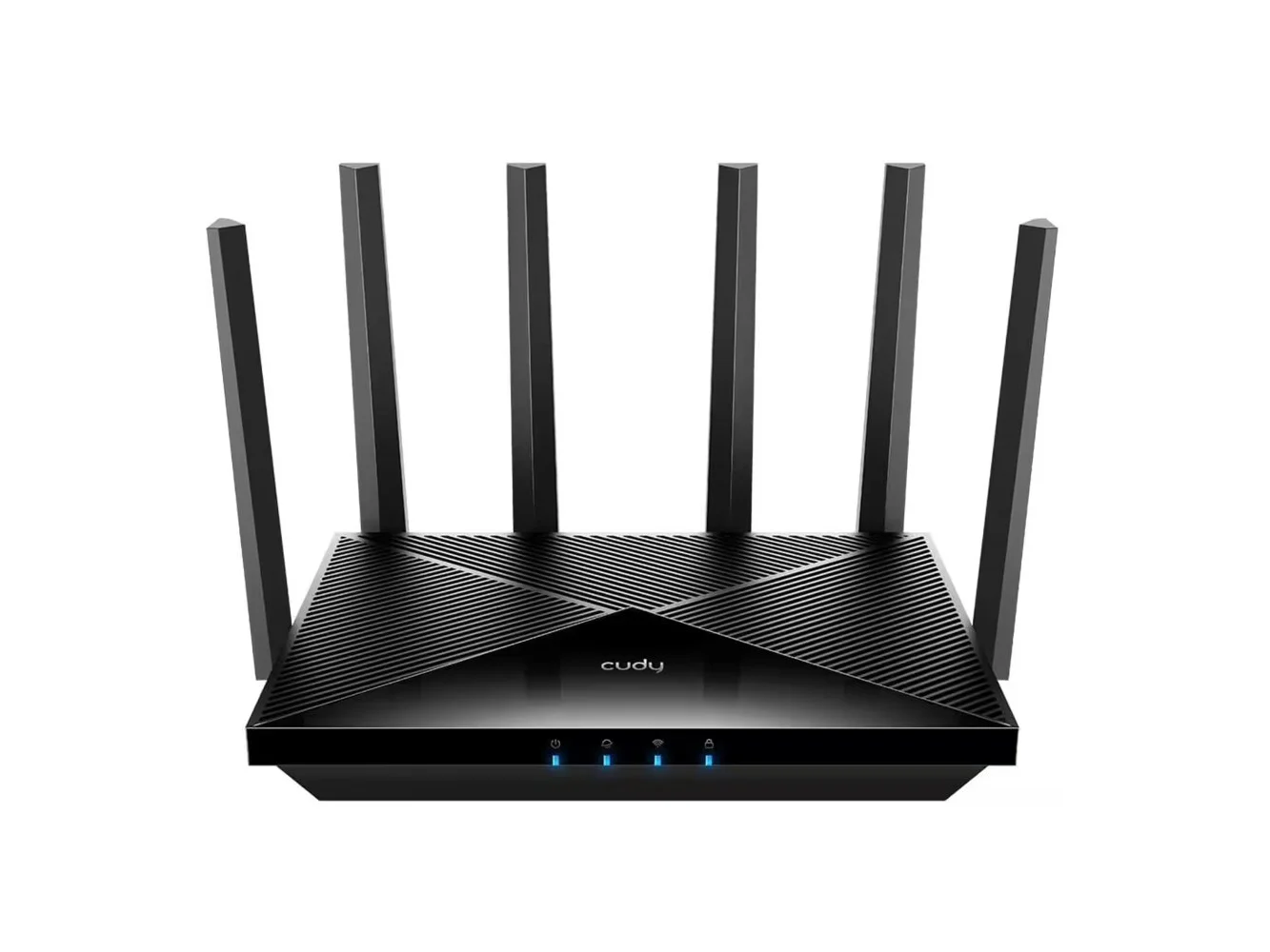 **Cudy - Tri-Band Wi-Fi 7 BE11000 Router, 6-Stream 10 Gbps, 4×2.5G Ports, Up to 11000Mbps, VPN, APP, 6×High-gain Antennas - Black**