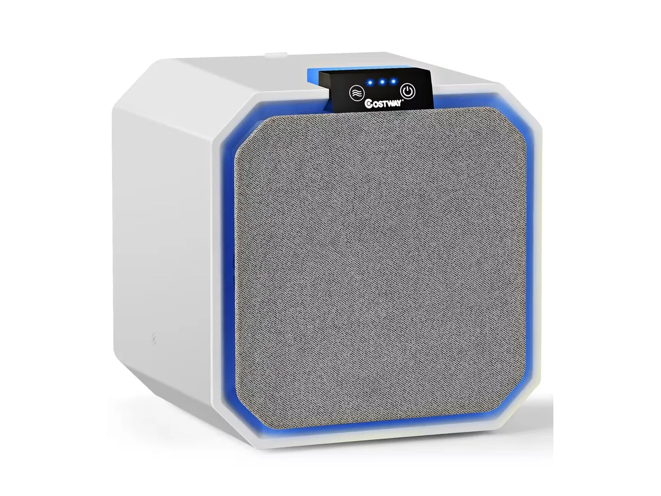 **Costway - Desktop HEPA Air Purifier Home Air Cleaner W/ 2-in-1 Composite HEPA Filter - White**