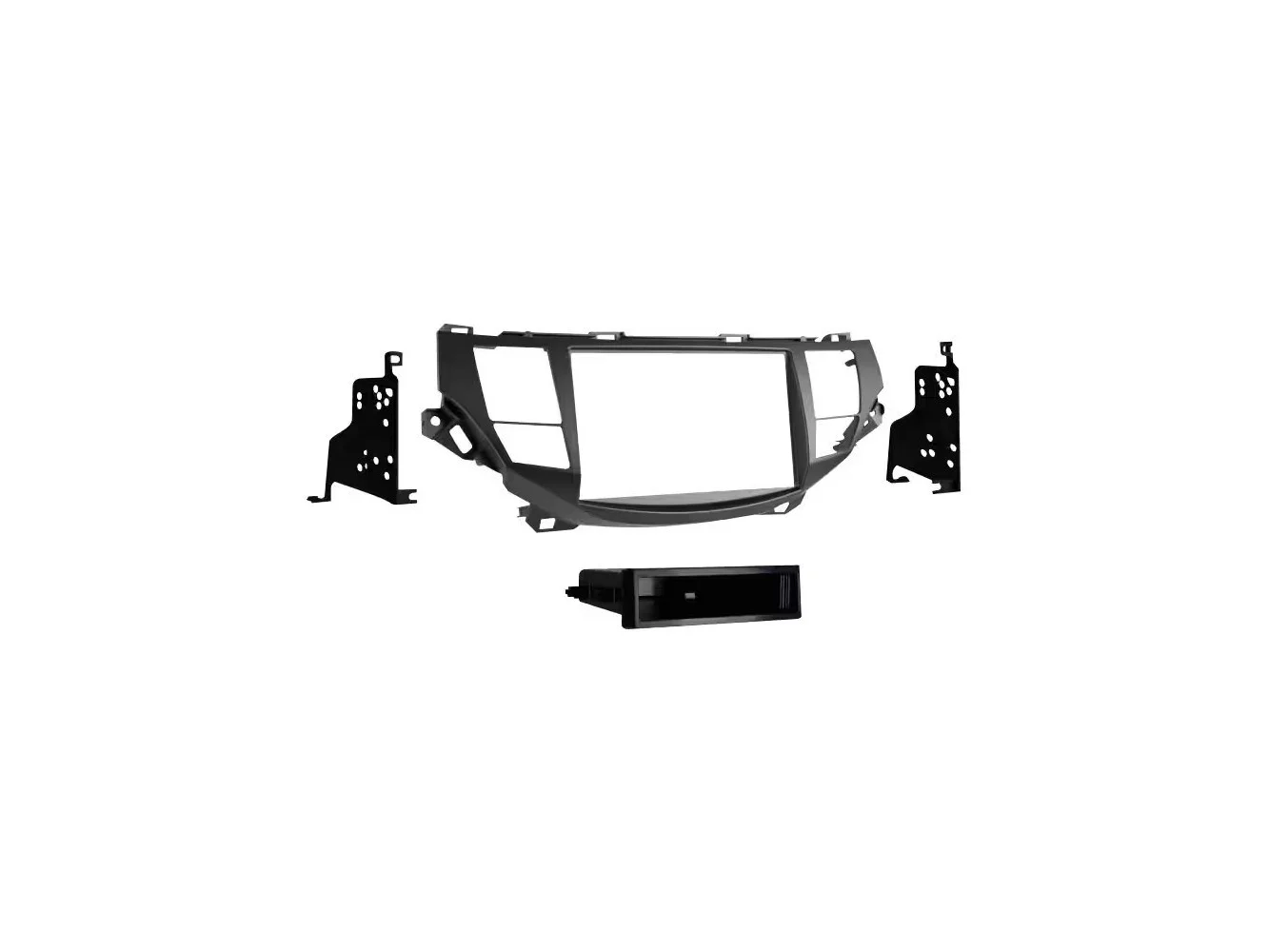 **Metra - Dash Kit for Select 2008-2012 Honda Accord Accord DIN DDIN - Charcoal Gray**