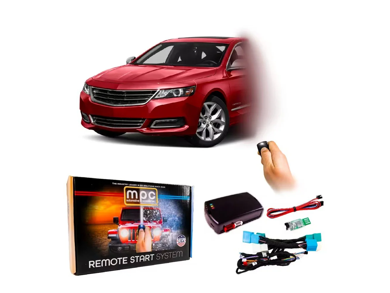 **MPC - OEM Remote Activated Remote Start For 2014-2017 Chevrolet Impala - T-Harness - Black**