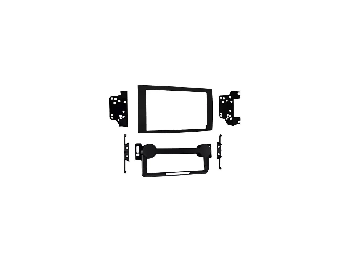 **Metra - Dash Kit for Select 2004-2010 Jeep Dodge Grand Cherokee Durango PT Cruiser DDIN - Matte Black**