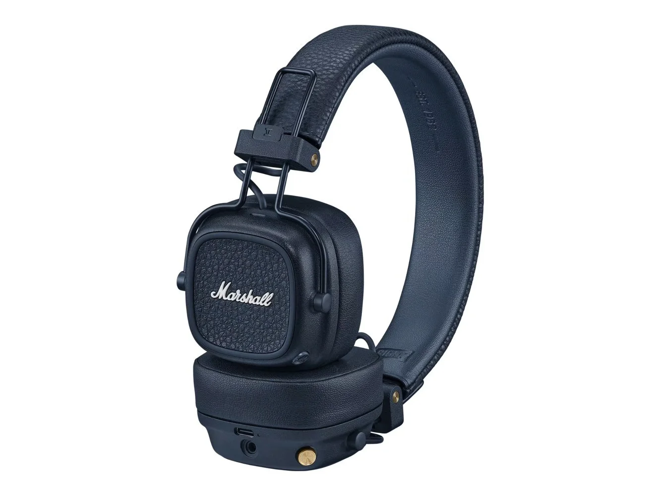 **Marshall - Major V Wireless On-Ear Bluetooth Headphones with Lightweight Foldable Design and Microphone for Calls - Midnight Blue**