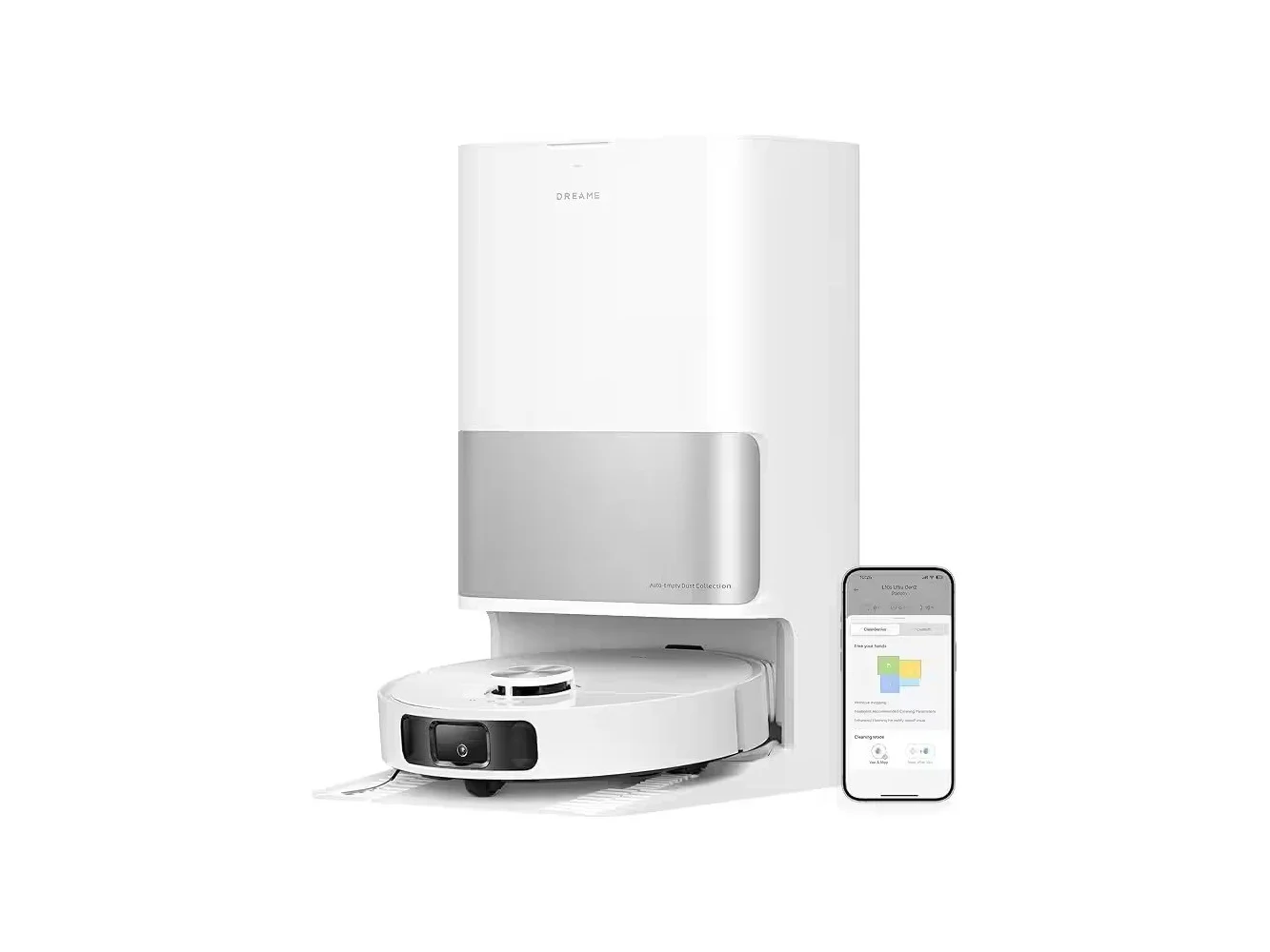 **Dreame - L10s Ultra Gen 2 Robot Vacuum and Mop, 10,000Pa Suction, MopExtend Tech, All-in-One Base Station - White**