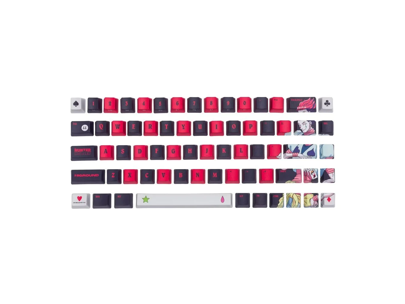 **Higround - Hunter x Hunter Artisan PBT Keycaps - Hisoka**