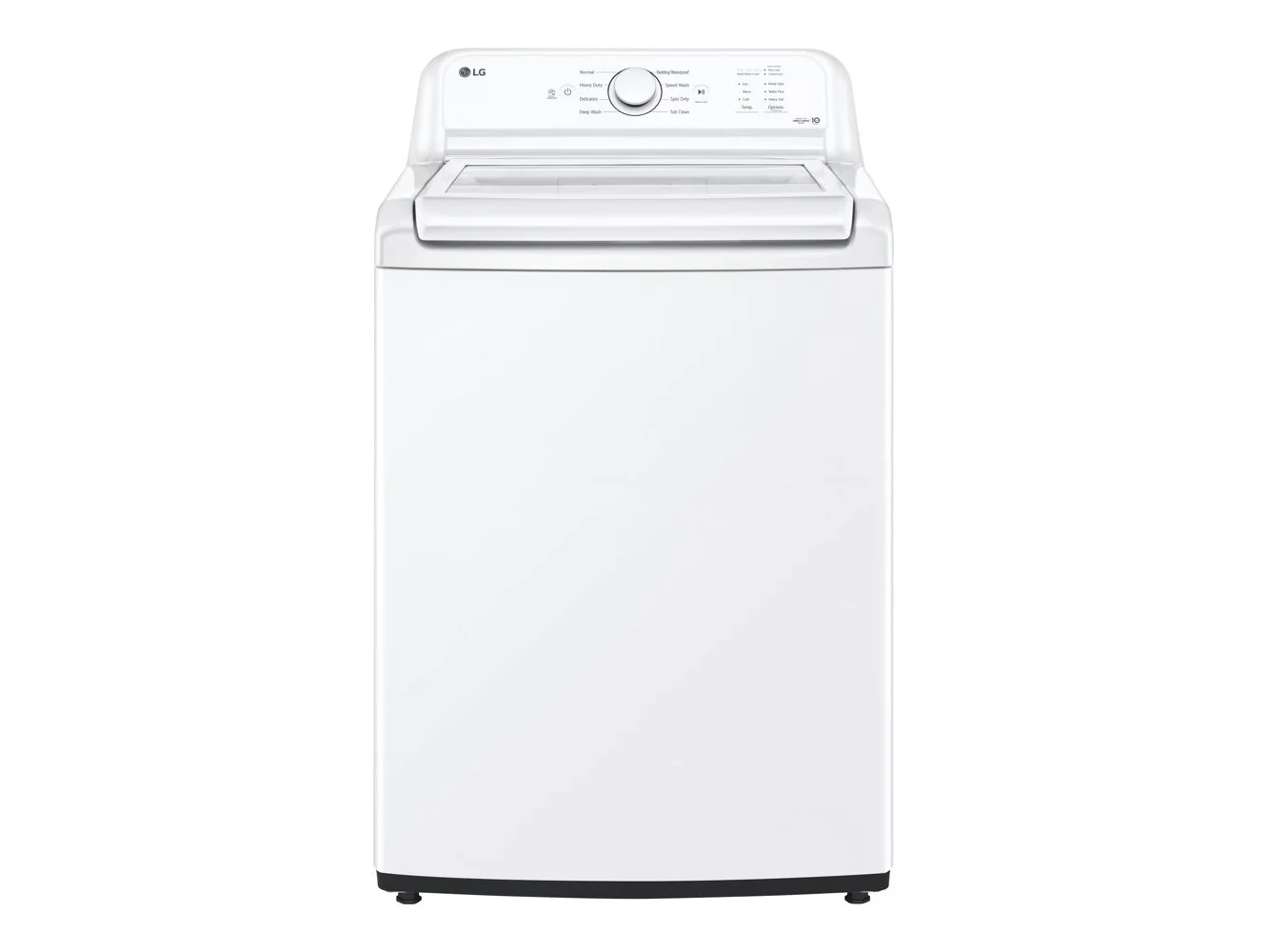 **LG - 4.3 Cu. Ft. High-Efficiency Top Load Washer with SlamProof Glass Lid - White**