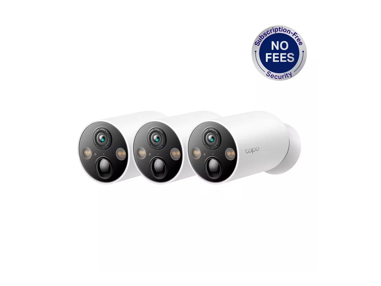 **TP-Link - Tapo Wire-Free Indoor/Outdoor 2K Smart Security Cameras, Magnetic Base (3-pack) No Fees - White**
