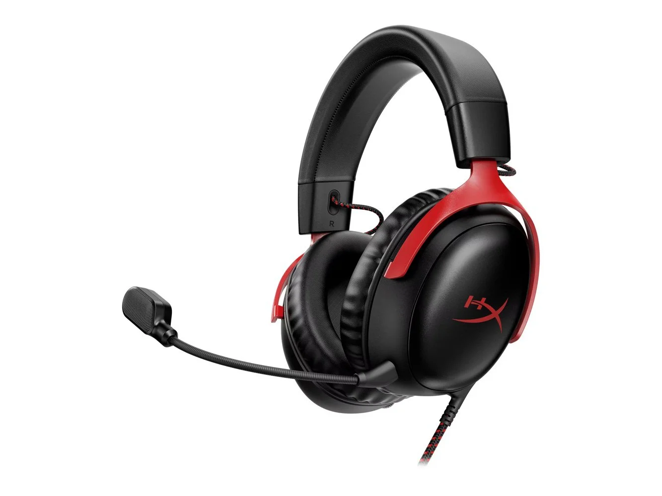 **HyperX - Cloud III Wired Gaming Headset for PC, PS5, PS4, Xbox Series X|S, Xbox One, Nintendo Switch, and Mobile - Black/Red**