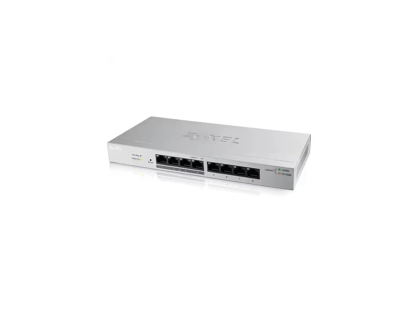 **ZYXEL - 8-Port Gigabit Ethernet Web Managed POE+ Switch | 4 x PoE+ @ 60W | VLAN Support | Metal Case | Desktop or - Unknown**