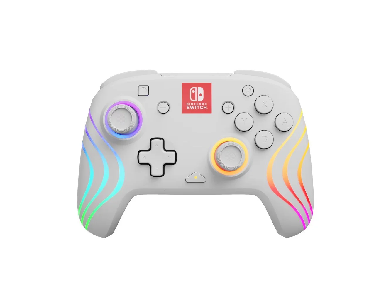 **PDP - Afterglow Wave Wireless RGB Gaming Controller for Nintendo Switch, Nintendo Switch 2 - White**