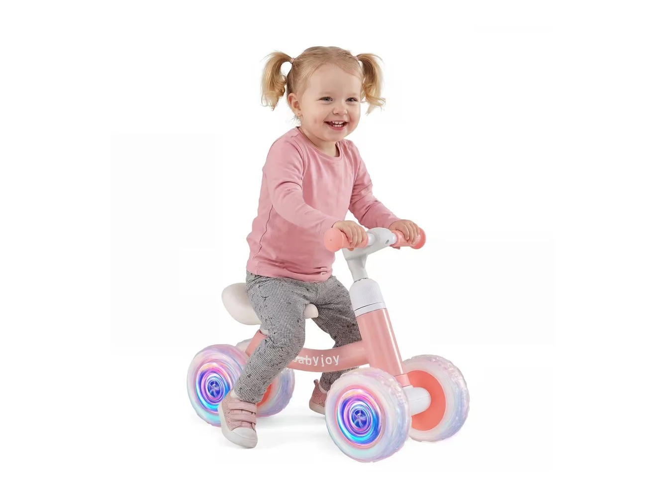 **Gymax - Baby Balance Bike No Pedal Toddler Balance Bike w/ Adjustable Handlebar & Seat - Pink**