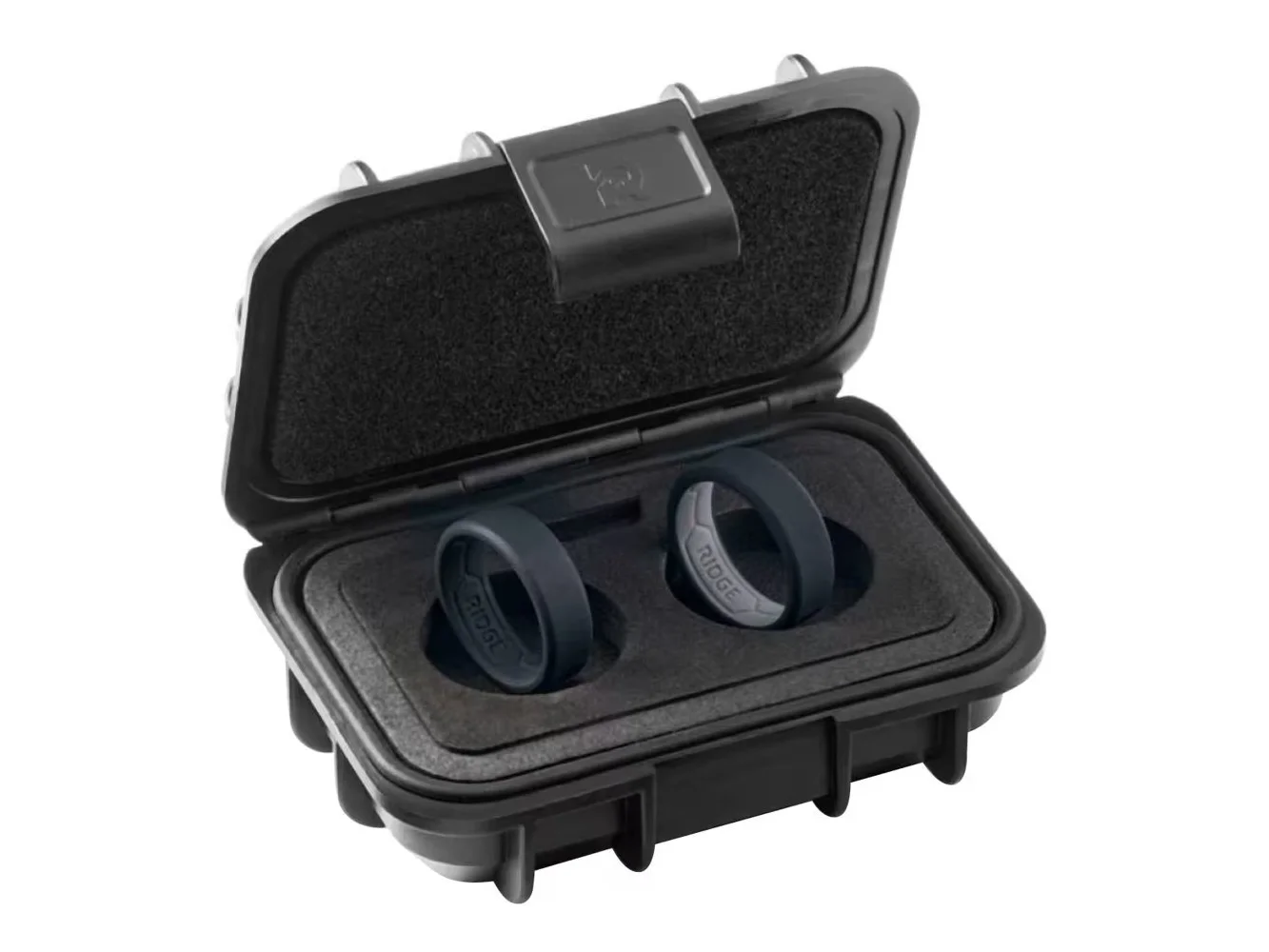 **The Ridge Wallet - 8MM SILICONE RING SET - Size 9 - Royal Black**