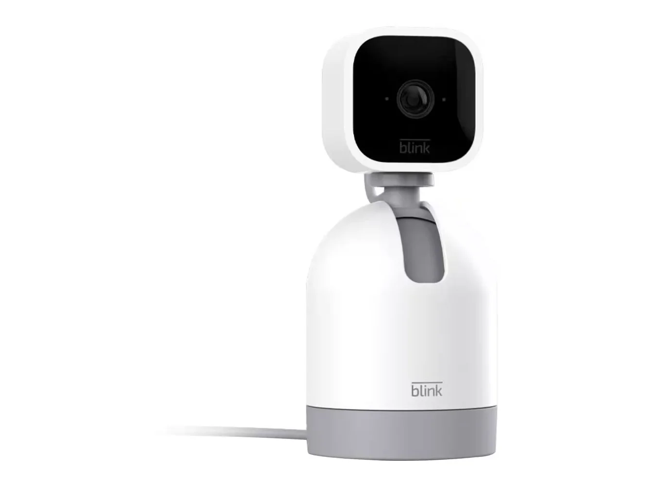 **Blink - Mini Pan-Tilt Camera - Rotating indoor plug-in smart security camera, two-way audio, HD video, motion detection - White**