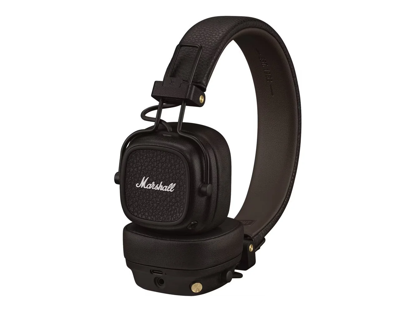 **Marshall - Major V Wireless On-Ear Bluetooth Headphones with Lightweight Foldable Design and Microphone for Calls - Brown**